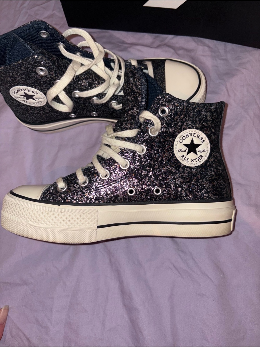 Converse Chuck Taylor All Star Lift Platform Glitter Into The Void High Top 6